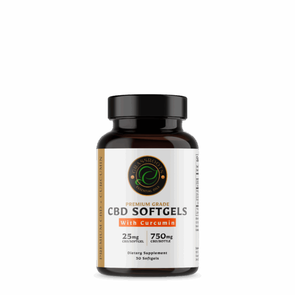 "NEW" 25MG CBD Softgels with Curcumin THC-free